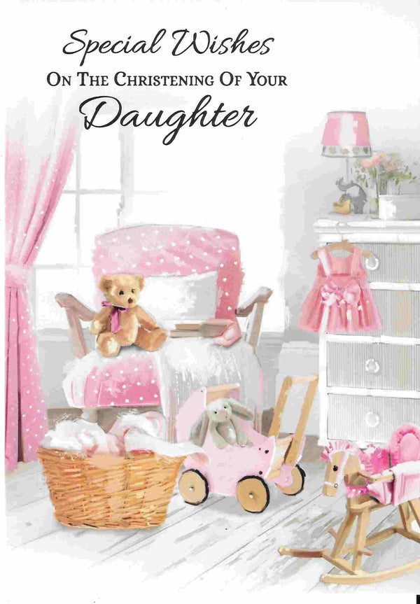 On The Christening Of Your Daughter Card - Nursery