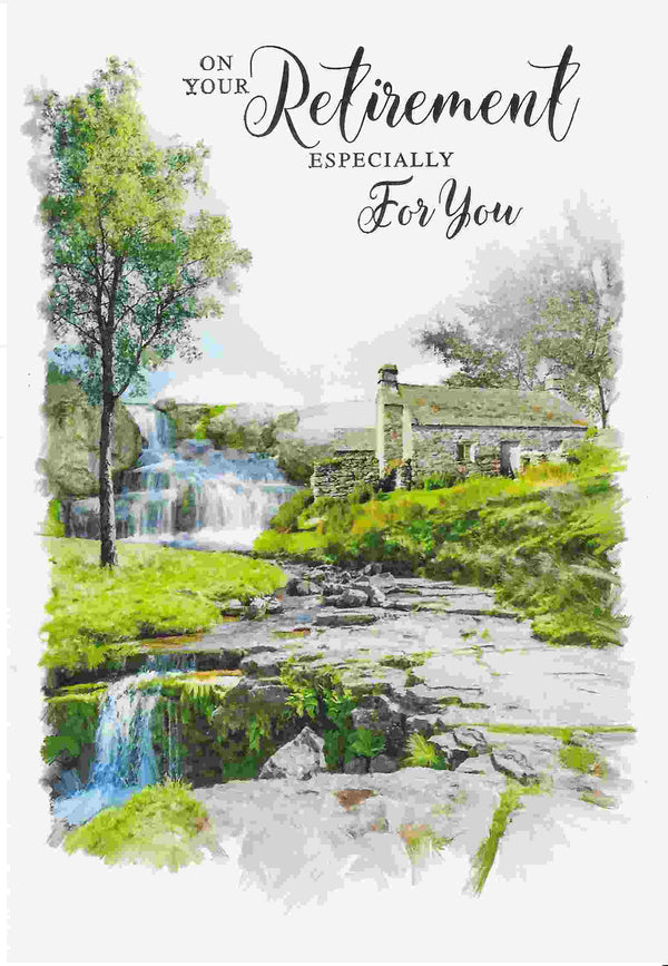 Retirement Card - Cottage By River