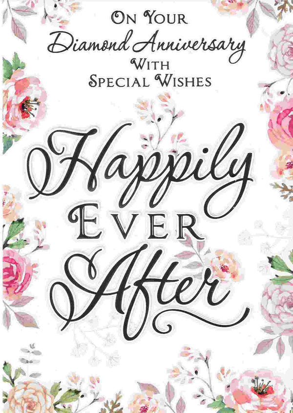 Diamond Anniversary Card - Happily Ever After