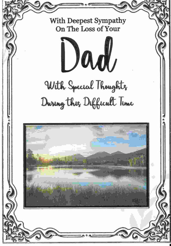 Sympathy Card - Loss Of Your Dad Mountains