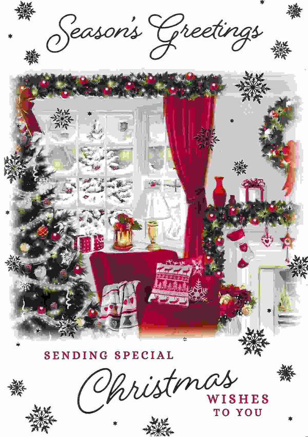 Christmas Card - Season's Greetings Traditional