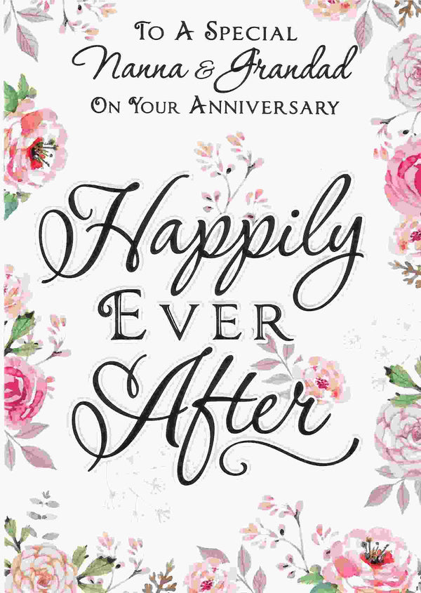 Anniversary Card - Nanna & Grandad Happily Ever After