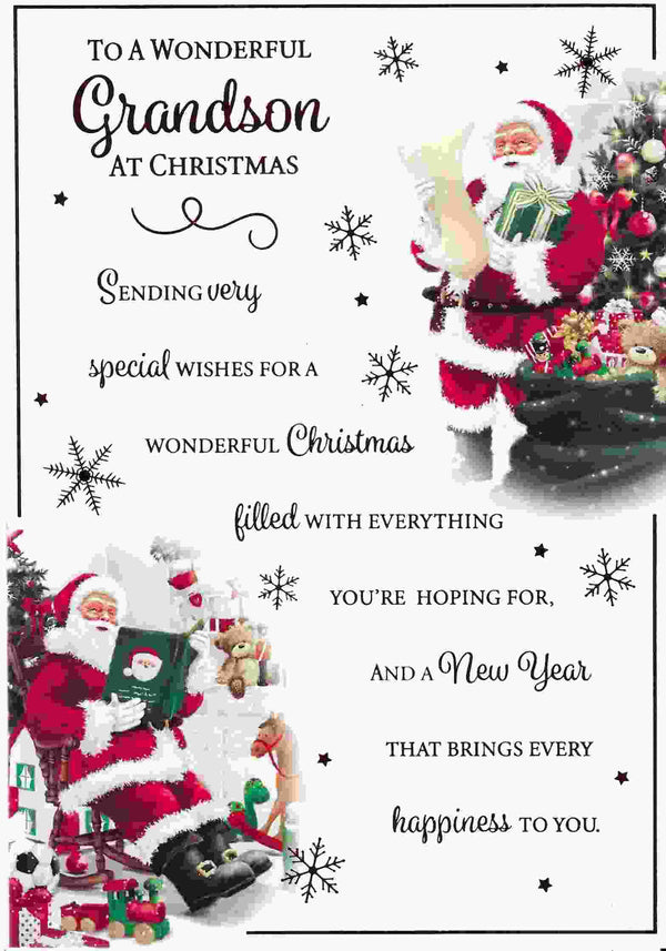 Christmas Card - To A Wonderful Grandson