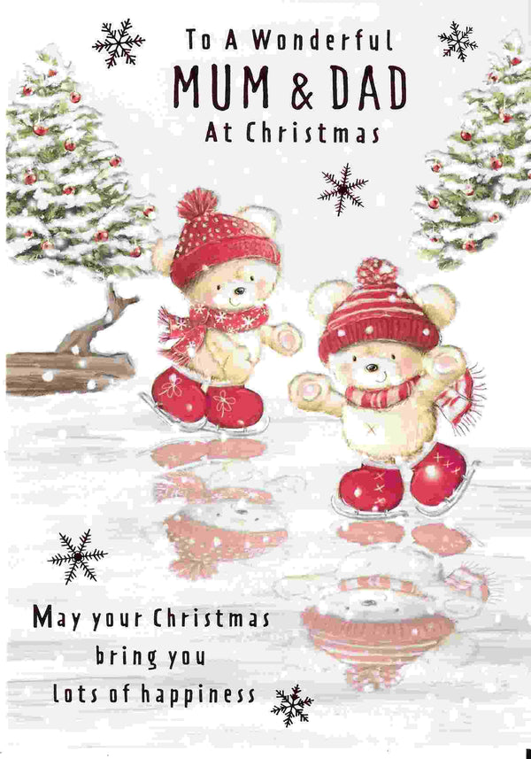 Christmas Card - To A Wonderful Mum & Dad