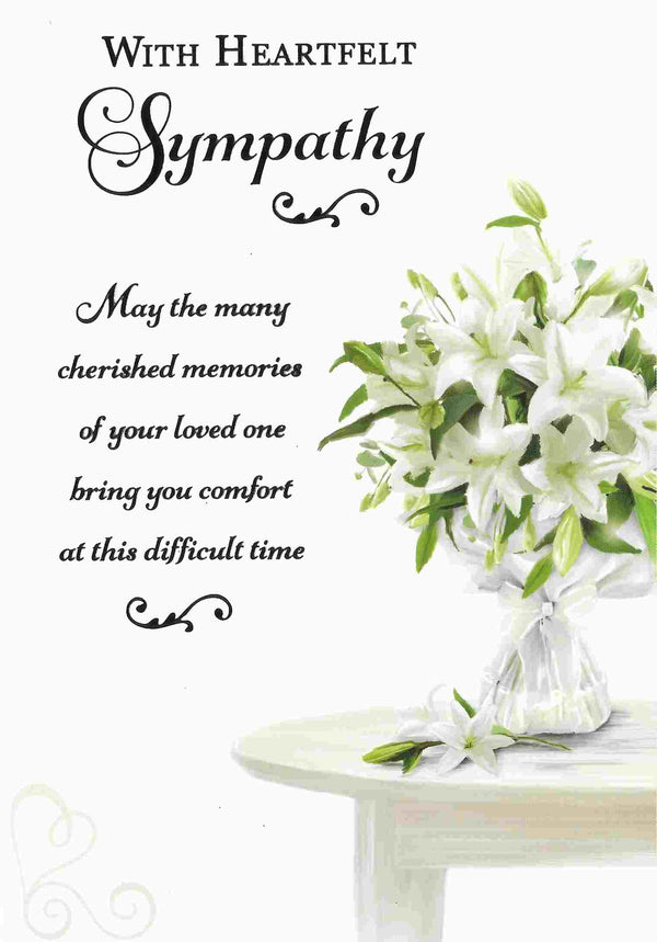 Sympathy Card - With Heartfelt Sympathy